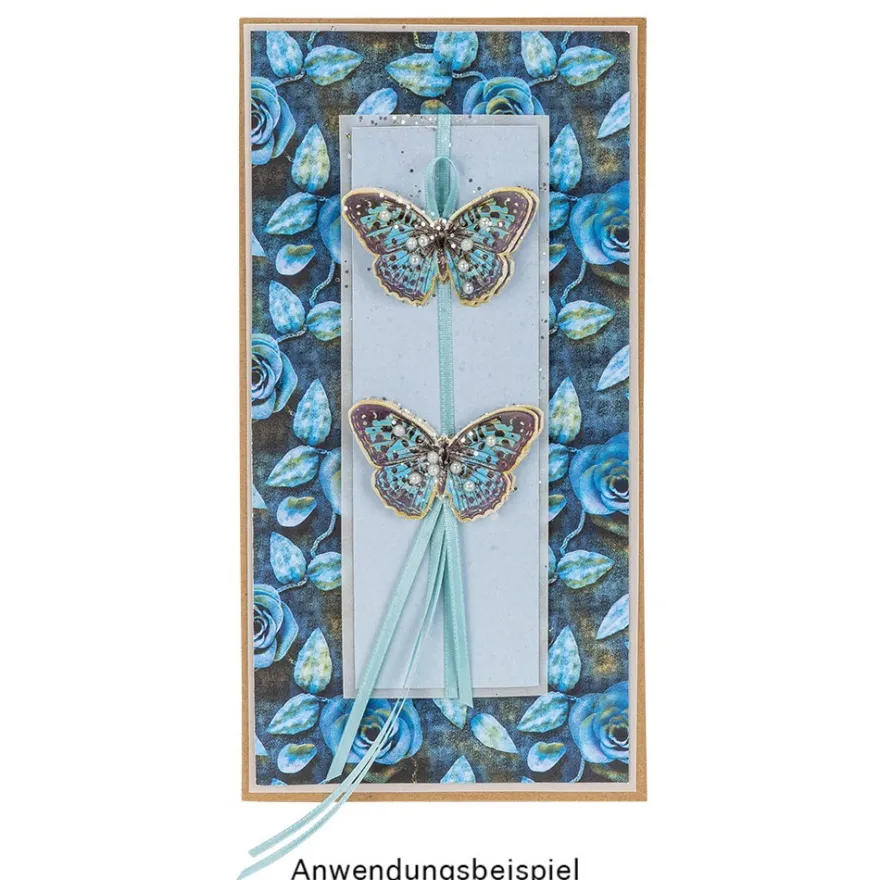 Duo-Design-Papiere, Zauberhafte Blätter, beidseitig bedruckt, 25cm x 25cm, 250g/m², 20 Blatt