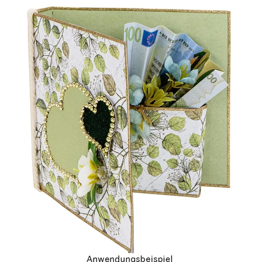 Duo-Design-Papiere, Zauberhafte Blätter, beidseitig bedruckt, 25cm x 25cm, 250g/m², 20 Blatt