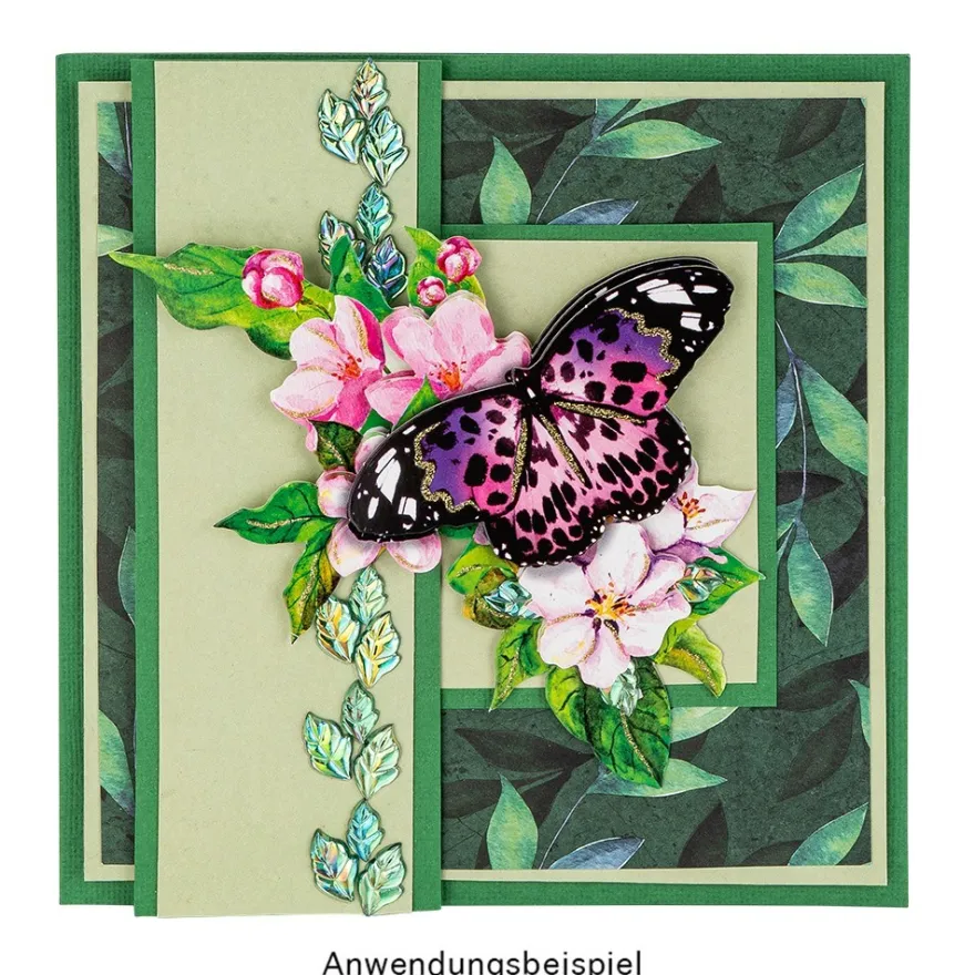 Duo-Design-Papiere, Zauberhafte Blätter, beidseitig bedruckt, 25cm x 25cm, 250g/m², 20 Blatt
