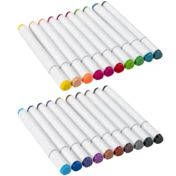 Duo-Marker mit 2 Spitzen, auf Wasserbasis, 20 Stück