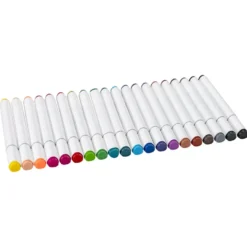 Duo-Marker mit 2 Spitzen, auf Wasserbasis, 20 Stück