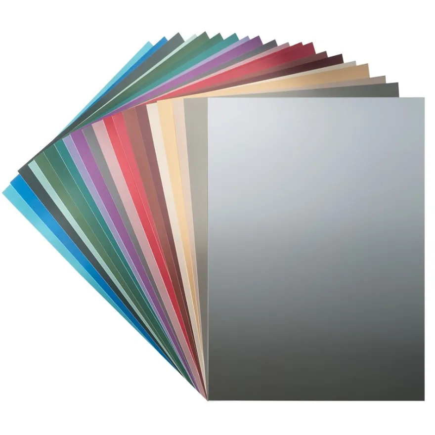 Effekt-Karton, metallic-matt, DIN A4, 200 g/m², 20 Farben, 20 Bogen