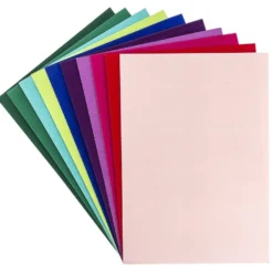 Effekt-Karton, Samt, DIN A4, 200 g/m², verschiedene Farben, 10 Bogen