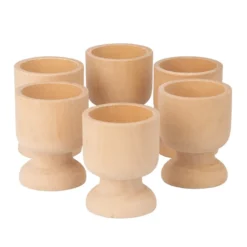 Eierbecher aus Holz, 5cm hoch, Ø 3,8cm, 6 Stück