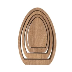 Ei-Podeste & -Aufsteller, Rohlinge aus Holz, 15,8 bis 30cm hoch, 4 Stück