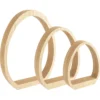 Ei-Podeste, Rohlinge aus Holz, 10 bis 16cm hoch, 3 Stück