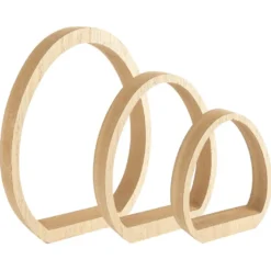 Ei-Podeste, Rohlinge aus Holz, 10 bis 16cm hoch, 3 Stück