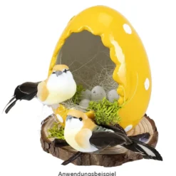 Ei zum Befüllen, 12,4cm hoch, 10,9cm breit, 9,8cm tief, weiß glänzend