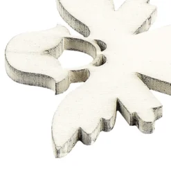 Engel aus Holz, weiß, 2 Designs, 5,5cm x 6,1cm x 0,3cm & 5cm x 6,5cm x 0,3cm, 24 Stück