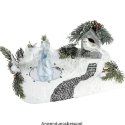 Engelsfiguren, 9,5cm x 6cm x 4,5cm, transparent/Perlmutt, 2 Stück