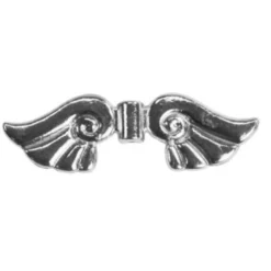 Engelsflügel, 4,3cm x 1,4cm, 5 Stück, silber patiniert