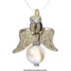 Engelsflügel, Design 7, 3cm, hellgold, 15 Stück