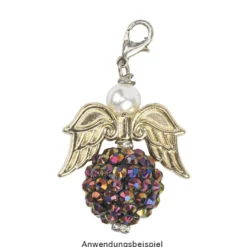 Engelsflügel, Design 3, 3,7cm, hellgold, 10 Stück