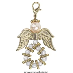 Engelsflügel, Design 3, 3cm, hellgold, 15 Stück