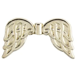 Engelsflügel, Design 6, 3cm, hellgold, 15 Stück