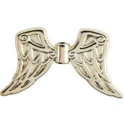 Engelsflügel, Design 7, 1,9cm, hellgold, 30 Stück