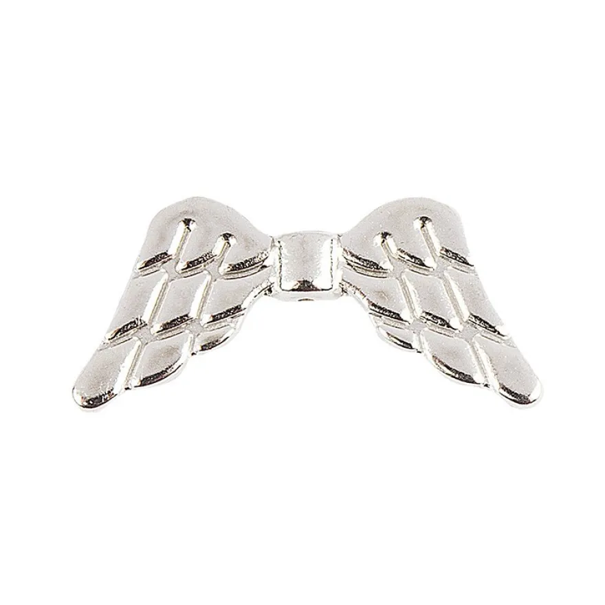 Engelsflügel, Design 1, 1,9cm, silber, 30 Stück