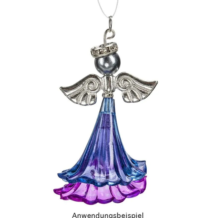 Engelsflügel, Design 2, 3,7cm, silber, 10 Stück