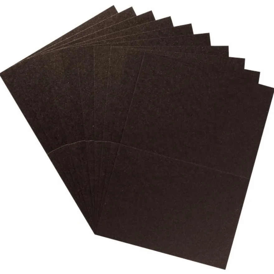 10er Doppelkarten-Set, DORÉ, schwarz, B6