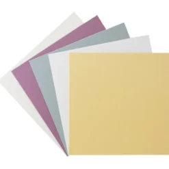 10er Grußkarten-Set, "Kashmir Leinen", 13x13cm, 5 Farben