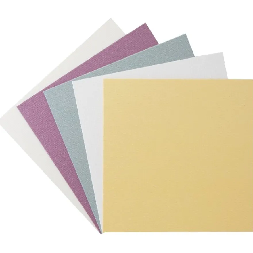 10er Grußkarten-Set, "Kashmir Leinen", 13x13cm, 5 Farben