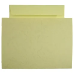 10er Grußkarten-Set, Lederprägung, C6, inkl. Umschläge, gelb