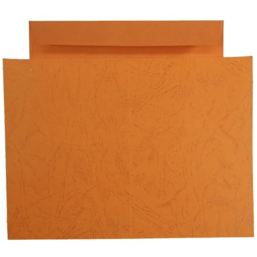 10er Grußkarten-Set, Lederprägung, C6, inkl. Umschläge, orange