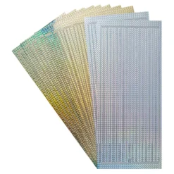 10er Sticker Set, Linien, 5mm, verschiedene Farben und Folien