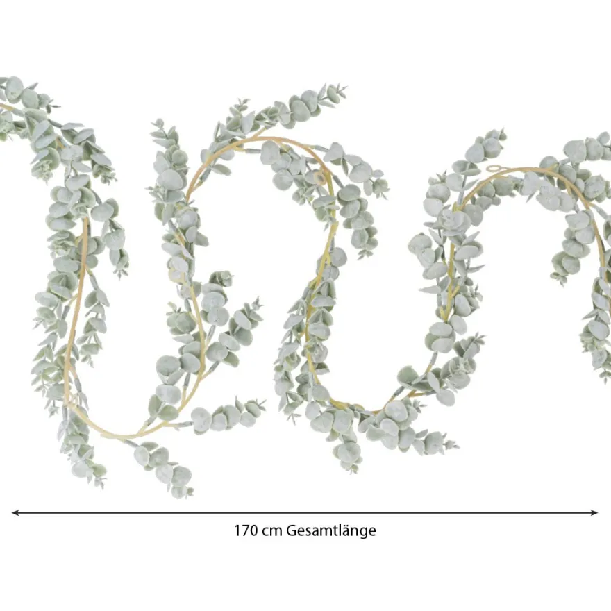 Eukalyptus-Girlande, naturgetreu, 1,70m lang, grün