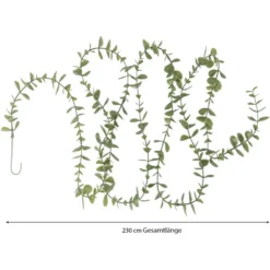 Eukalyptus-Girlanden, je 2,30m lang, grün, 5 Stück