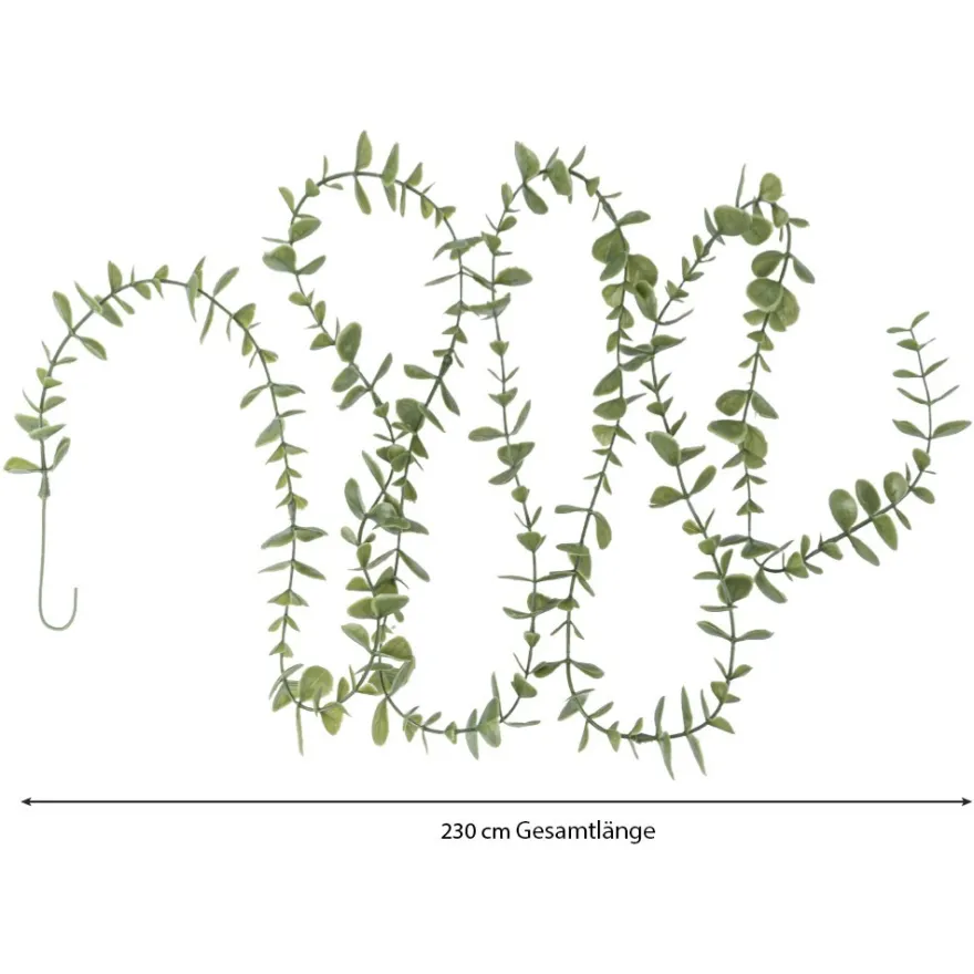 Eukalyptus-Girlanden, je 2,30m lang, grün, 5 Stück