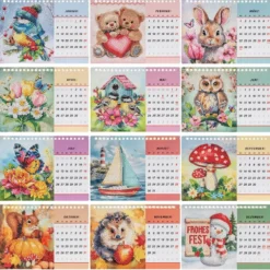 ExklusivBox: Diamond-Painting-Tischkalender für 2027 & 2028, 4-teilig