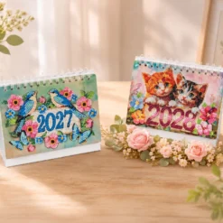 ExklusivBox: Diamond-Painting-Tischkalender für 2027 & 2028, 4-teilig