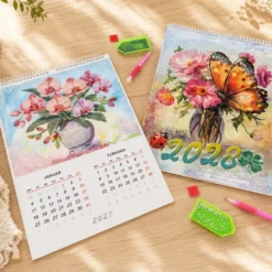 ExklusivBox: Diamond-Painting-Wandkalender für 2027 & 2028, 4-teilig