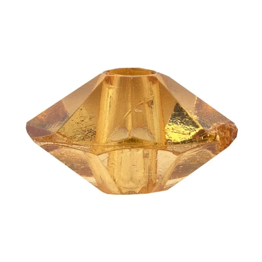 Facetten-Perlen, transparent, Ø6mm, bernstein, 100 Stück