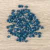 Facetten-Perlen, transparent, Ø6mm, petrol, 100 Stück