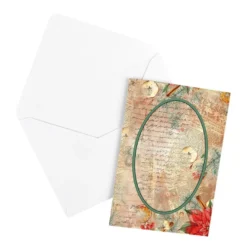 3-Fach Motiv-Grußkarten, Oval, Winter 2, 11,5cm x 16,5cm, inkl. Umschläge, 10 Stück
