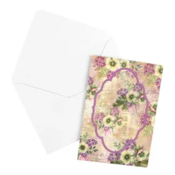 3-Fach Motiv-Grußkarten, Zierornament, Winter 3, 11,5cm x 16,5cm, inkl. Umschläge, 10 Stück