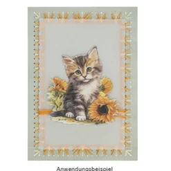 Fadengrafik-Grußkarten, Soft-Marmor, 11,5cm x 16,5cm, 240g/m², 10 Farben, inkl. Umschläge, 20-teilig