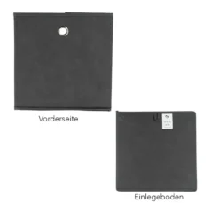 Faltbare Aufbewahrungsboxen, 30cm x 30cm x 30cm, grau, 3 Stück