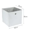 Faltbare Aufbewahrungsboxen, 30cm x 30cm x 30cm, weiß, 3 Stück