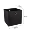 Faltbare Aufbewahrungsboxen, 30cm x 30cm x 30cm, schwarz, 3 Stück