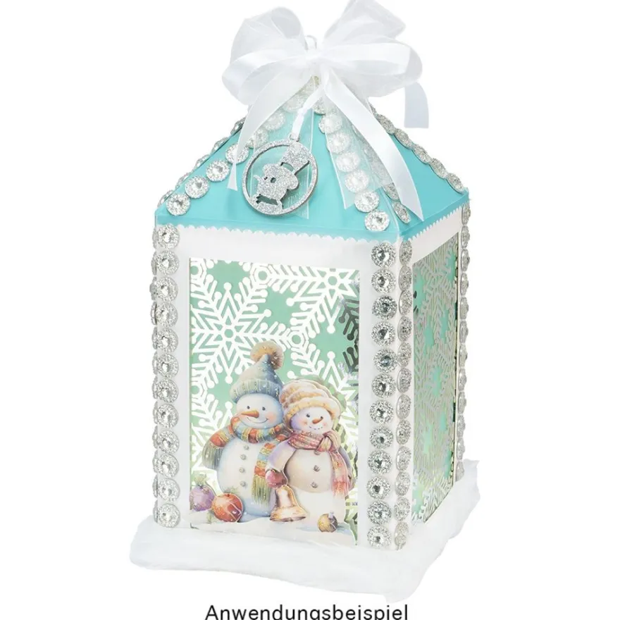 Faltboxen, Laterne, 250g/m², 20,5cm x 10cm x 10cm, verschiedene Pastellfarben, 10 Stück