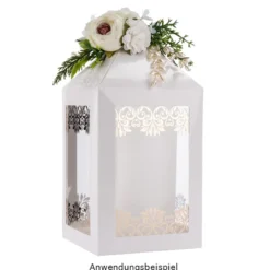 Faltboxen, Laterne, 250g/m², 20,5cm x 10cm x 10cm, verschiedene Pastellfarben, 10 Stück