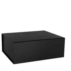Faltbox mit Magnetverschluss, 21cm x 17,3cm x 8,2cm, 1200 g/m², schwarz