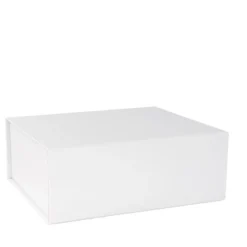 Faltbox mit Magnetverschluss, 21cm x 17,3cm x 8,2cm, 1200 g/m², weiß