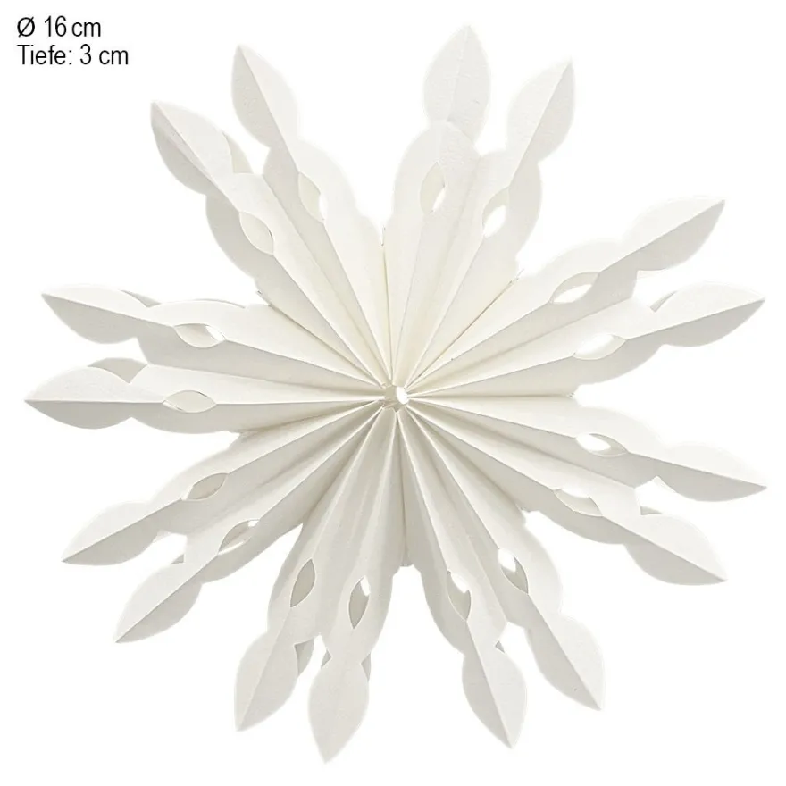 Faltelemente, Sternenblüte 4, für 5 Sternenblüten, Perlmuttpapier, creme, 120g/m², 40 Stück