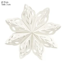 Faltelemente, Sternenblüte 3, für 5 Sternenblüten, Perlmuttpapier, creme, 120g/m², 40 Stück