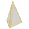 Falt-Laternen, Pyramide, 280g/m², 27,5cm x 18,5cm x 21cm, gold, 3 Stück