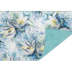 Faltpapiere, Duo-Design 42, 10cm x 15cm, Blüten/blau, 50 Stück